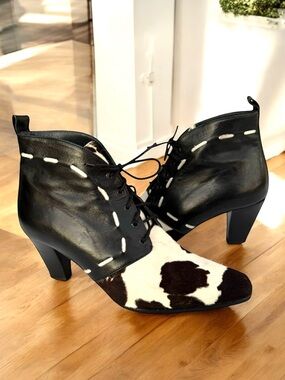 RINALDI Booties Pony Hair Animal Print